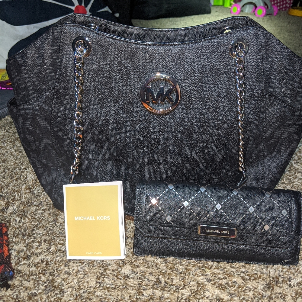 Michael Kors Tote Jet Set Large Chain Black